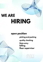 WE ARE HIRING FRESHER AND EXPERIENCE FOR WAREHOUSE