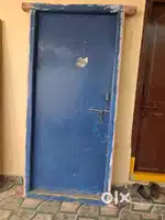 Iŕon gate and Wooden flush door with frame