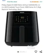 Philips Digital XlWatts Airfryer Hd, Ltr,