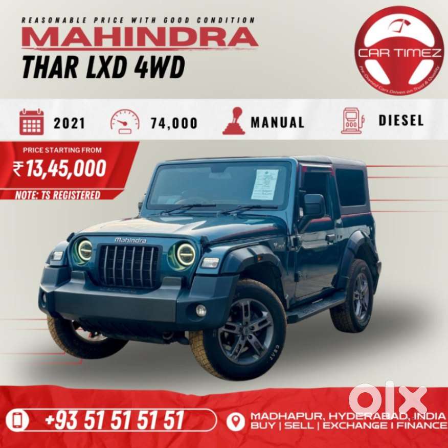 Mahindra Thar LX Hard Top Diesel MT 4WD, 2021, Diesel