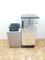 #washing machine saves time by handling large loads with ease & fridge