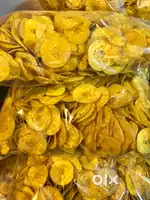 Snacks and sweets like chips laddu