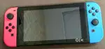 Nintendo Switch Neon Red & Blue JoyCon Original Model + Dock & Charger