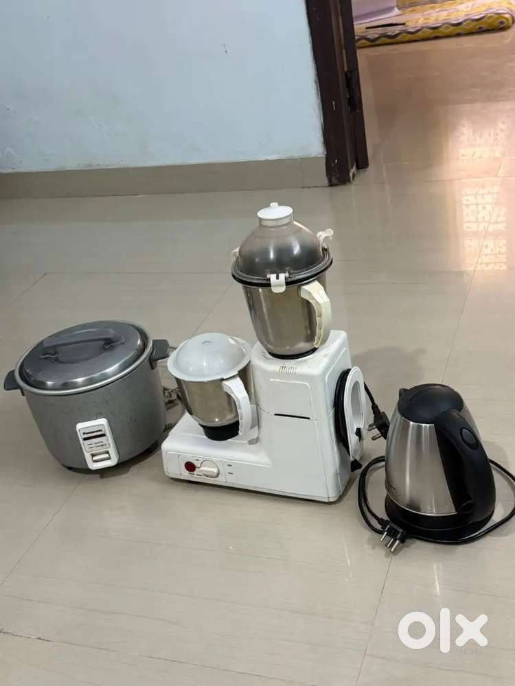 Rice Cooker, Electric Kettle & Grinder