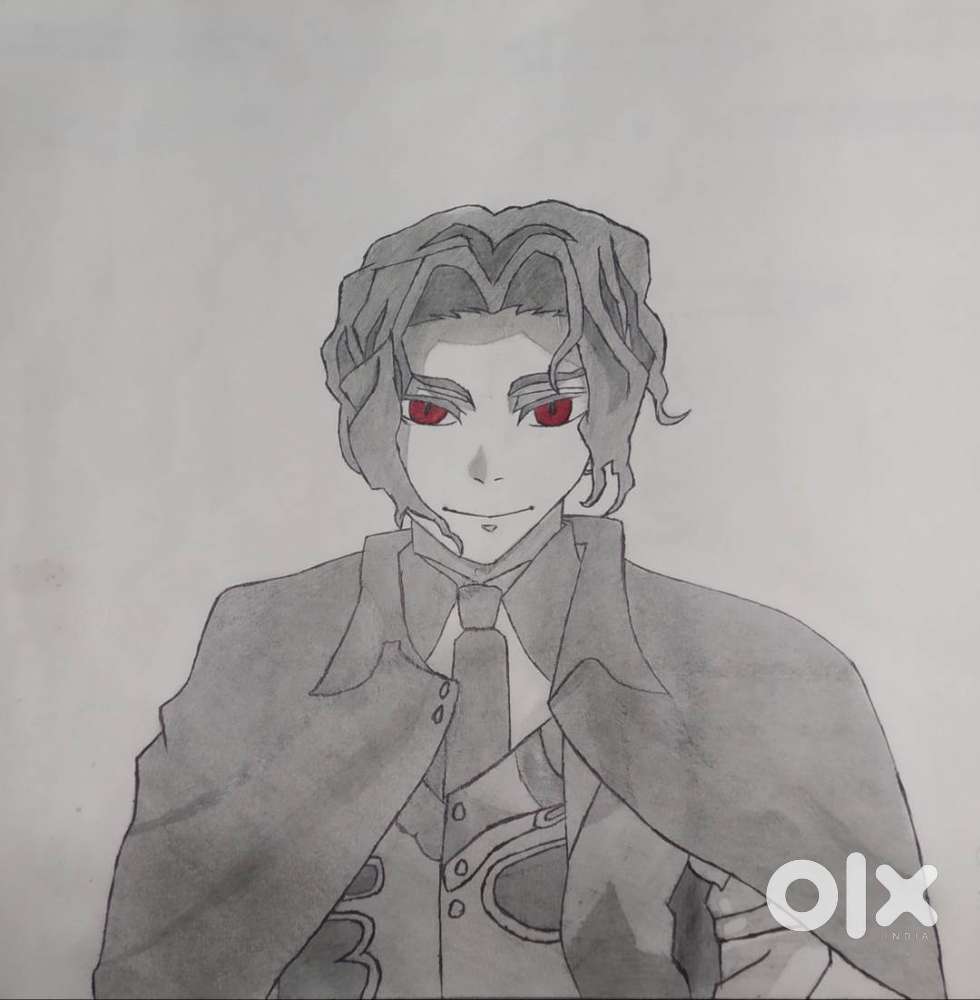 Muzan kibutsuji handmade drawing l demon slayer anime art