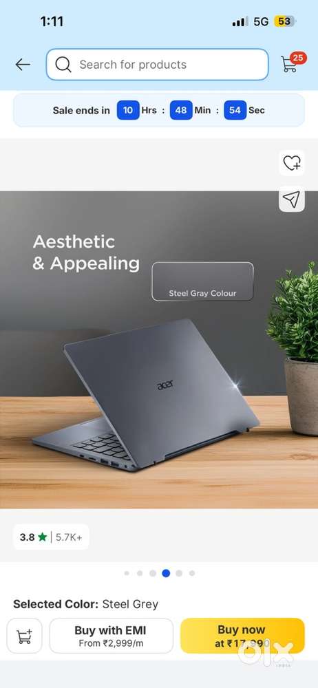 Laptop Acer Aspire 3 intel celeron dual core