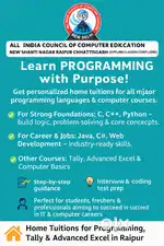 Home Tuitions for Programming, Tally & Advanced Excel in Raipur