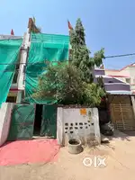 15x50 2-floor house, 1BHK+3R, 2Store, borewell, gas, clear docs.