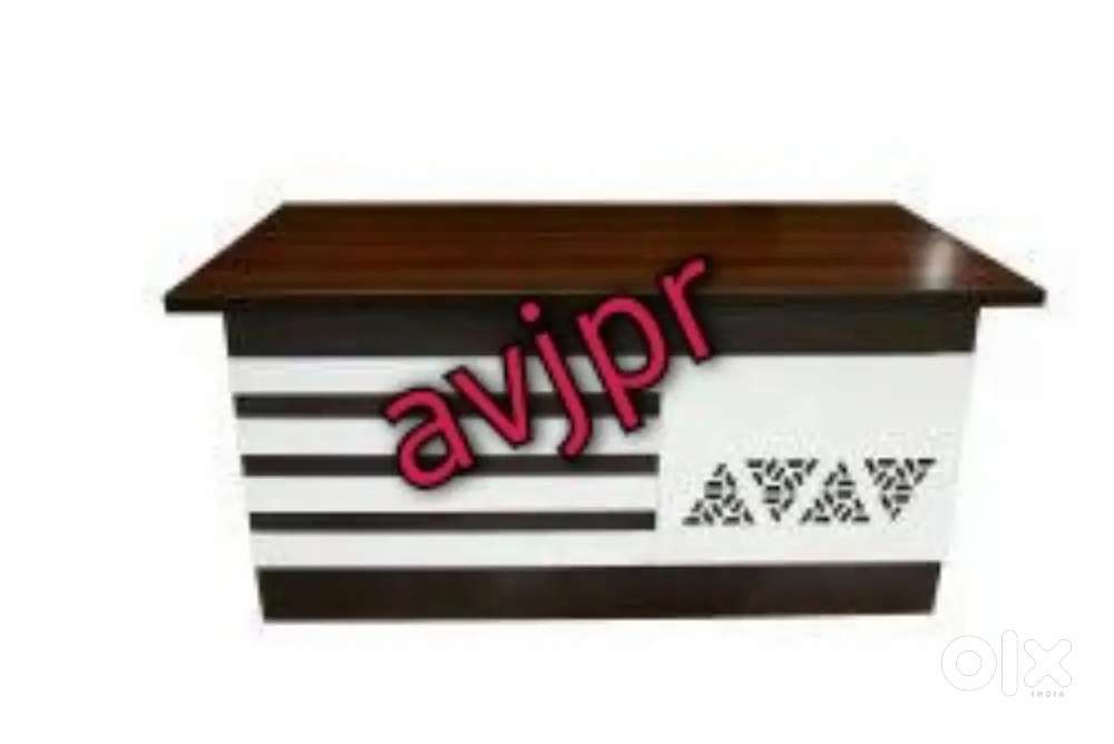 New wooden office table reception table