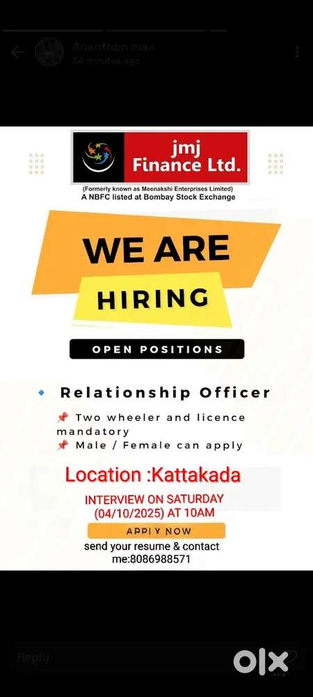 Urgent hiring
