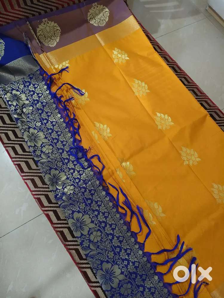 One time wore kanchivaram saree (dry cleaned)