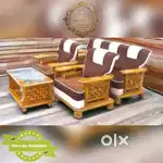 Khwaja furniture.  Sagwan Dorian sofa set. Bajaj finance available