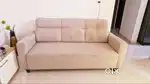 3 Seater Beige Sofa, Wardrobe,TVUnit, Queen Bed with Mattress 2yrs Old