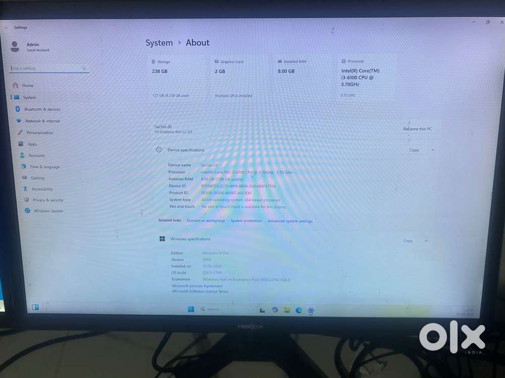 Trading pc for sale able to connect 5 monitor along with chair and tab