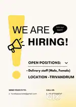 Need delevery staffs