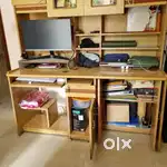 Computer table cum study table with multiple storage