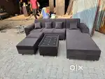 L shape sofa with table with puppy combo
