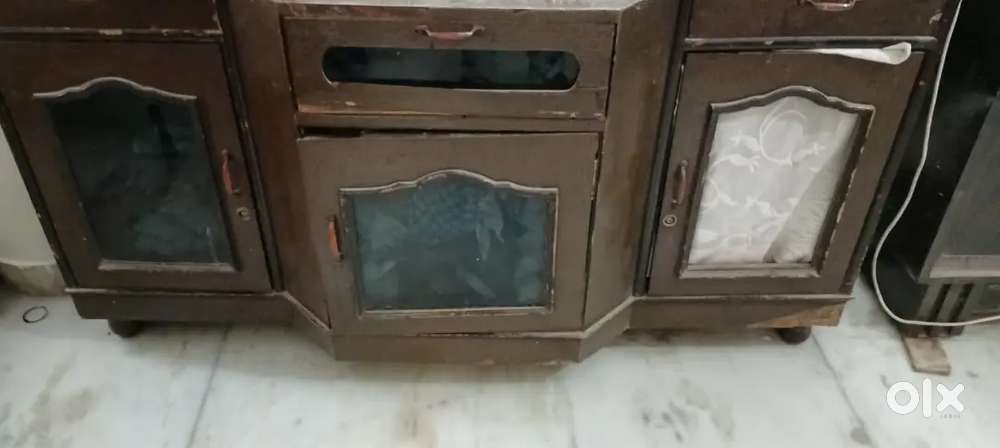 Wooden tv table storage