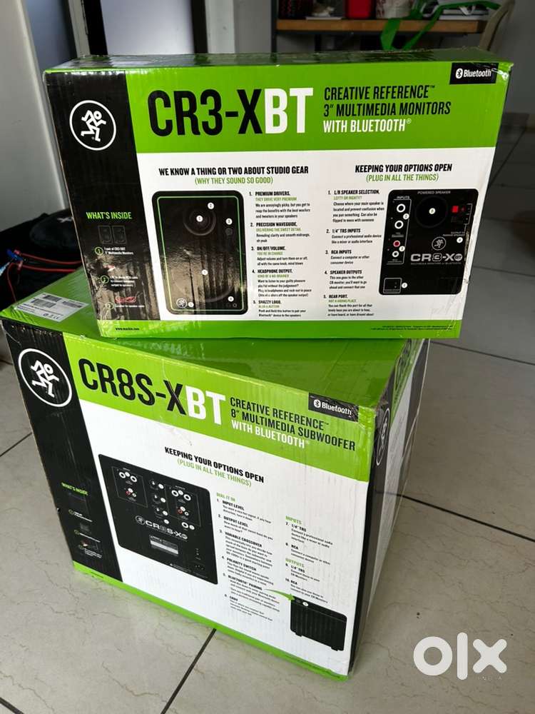 Mackie Studio monitor speakers and sub woofer CR3XBT CR8SXBT