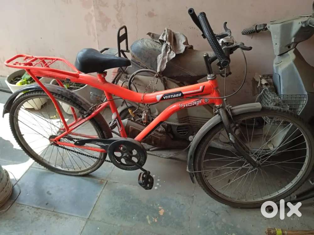 Orange colour Good quality bicycle