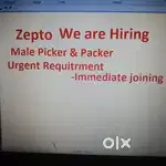 Urgeny Requirement Immediate join chakan Zepto Picker packer
