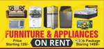 Furniture appliances on rent