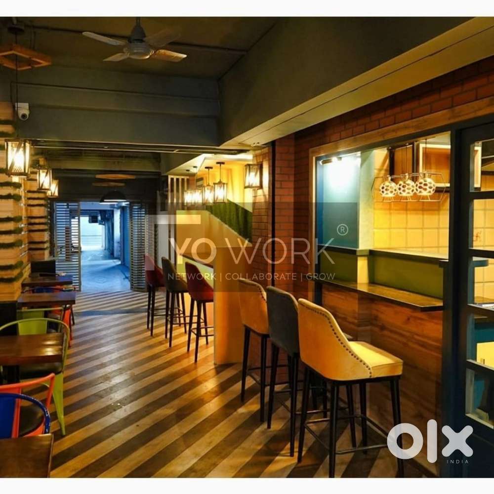 Desk and cabins in Coworking space