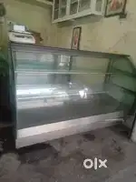 Bakery. Glass. Rack