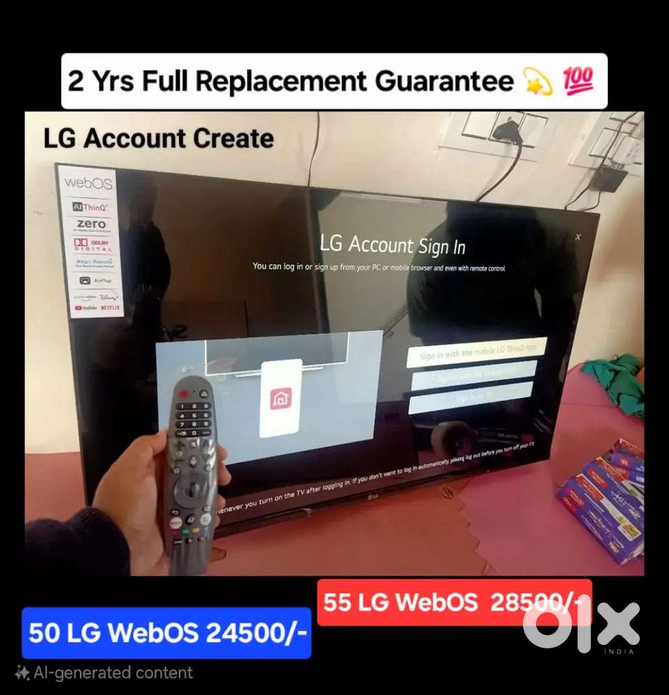 43 LG certified WebOS Smart QLED TV  slim Bezel-less Design # Free COD