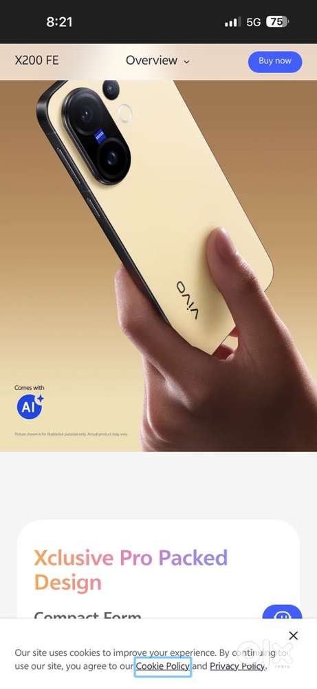 Vivo X200 Fe 16-512- amber yellow