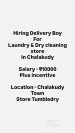 Hiring Delivery Boy for Laundry store
