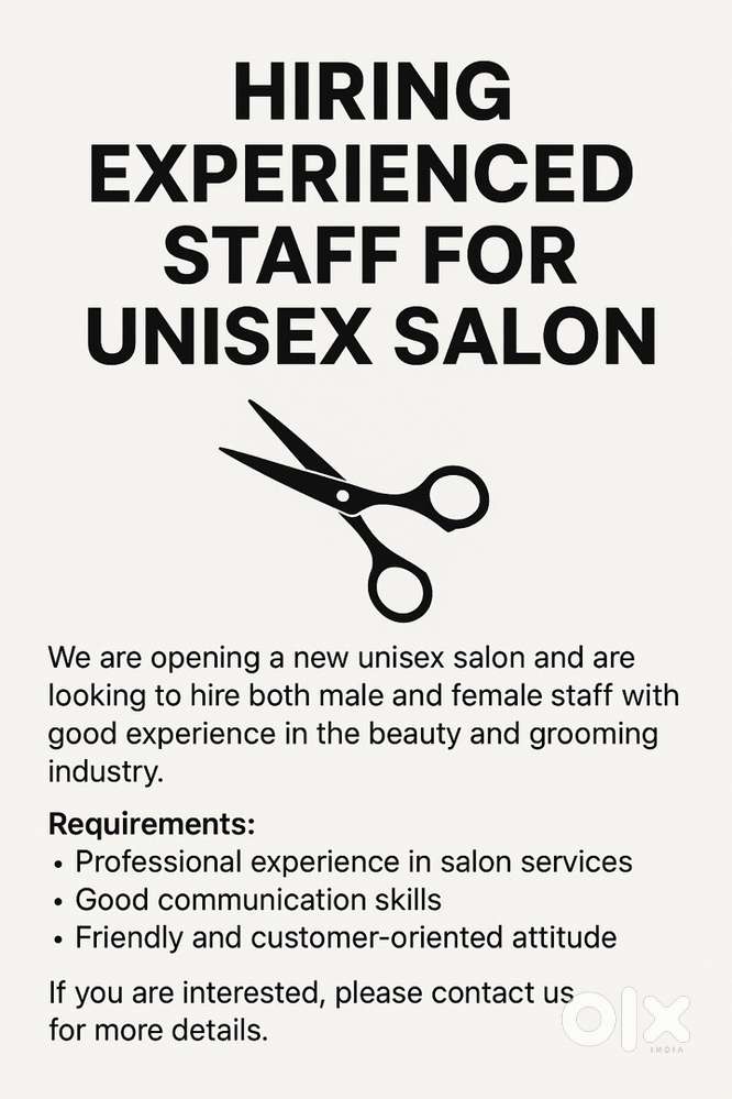 Professional experience in salon services