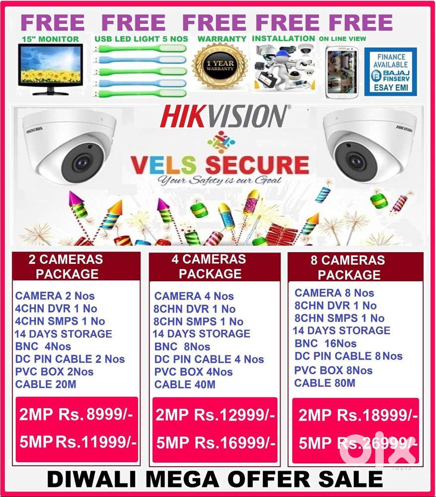 2MP HIKVISION CCTV CAMERA   DAY & NIGHT VISION MEGA  MEGA ATHIRADI DIW