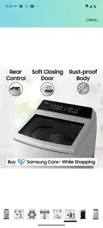 Samsung 7 kg Eco bubble technology fully automatic washing machine