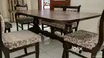 Solid wood 6 seater Dining table set with center and Side tables