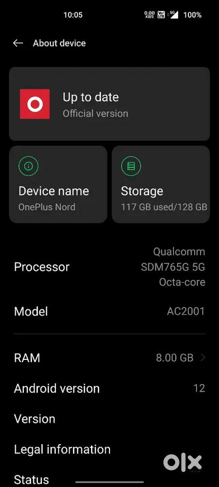 Oneplus Nord. All parts orignal 8. 128.