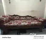 Stylist 4 seater sofa sale wooden small damage during transport