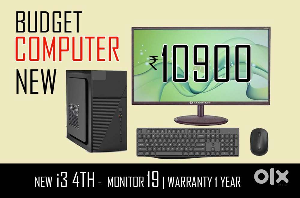 COMPUTER - SET - MONITOR - 19INCH - NEW CPU - WARRANTY 1 YEAR