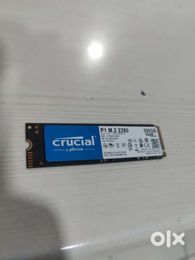 Crucial 500 GB NVME SSD Unused Warranty