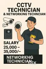 We are looking for experienced CCTV & Networking Technicians