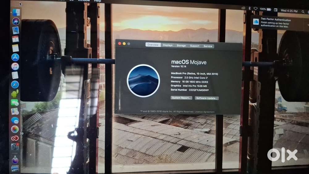 Mac book pro retina -15inch mid 2015 2.5Ghz intelcorei7 16gb