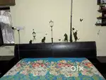 Designer double bed (with box) +6 inch luxury mattress+2 side tables
