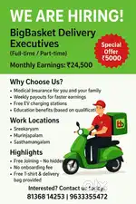 We are Hiring TATA BIGBASKET Delivery Executives
