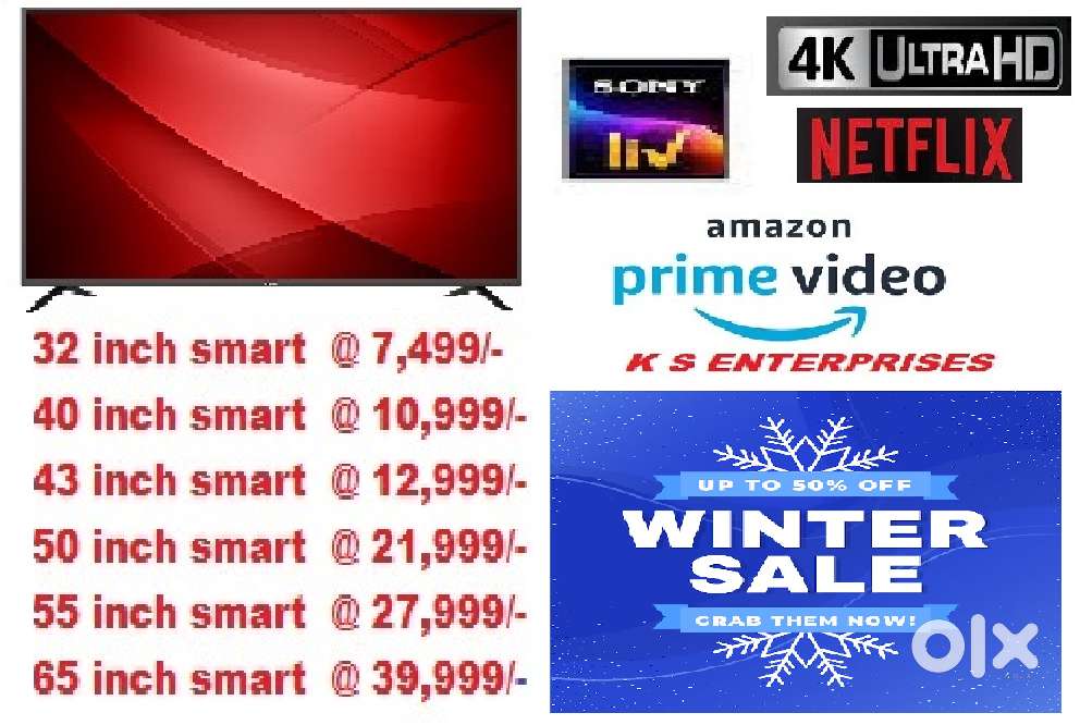 WINTER SUPER OFFER 40 INCHES  SMART, 4K UHD LED TV IN 10,999 ONLY