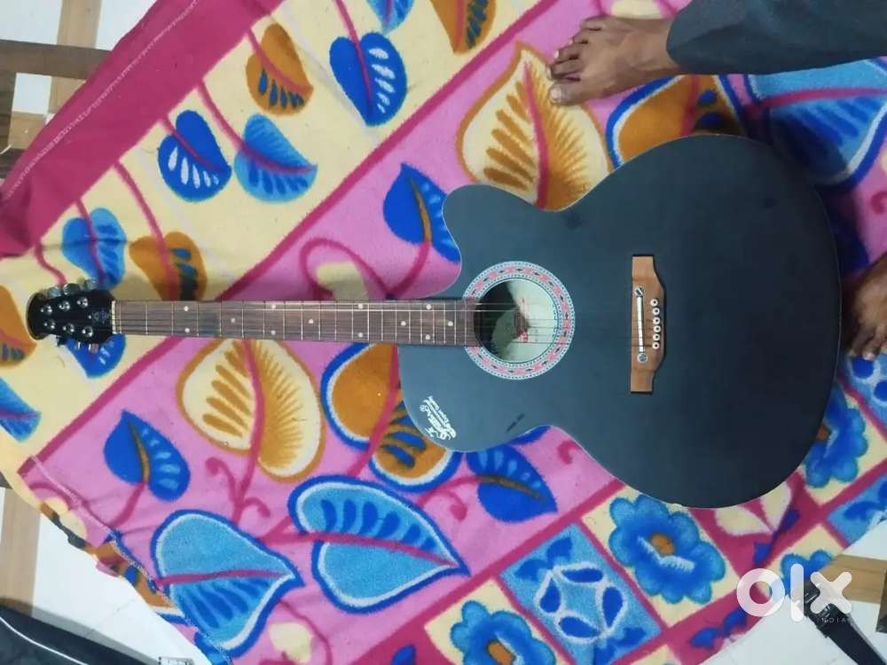 Black acoustic  signature guitar for beginners