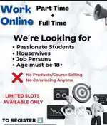 Online work part time Full time