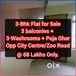 RESALE READY TO MOVE SEMI-FURNISHED 3BHK FLAT OPP CITY CENTRE ZOO ROAD