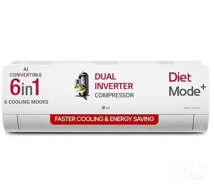 LG 1 Ton 4 Star Dual Inverter Split AC (Barnd New) Open Box - White