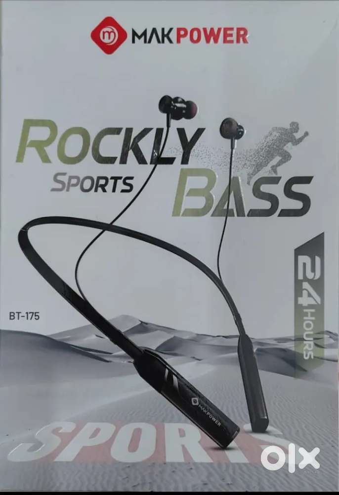 MAK Power Rockly Bass Neckband • 24 घंटे बैकअप • ब्रैंड न्यू