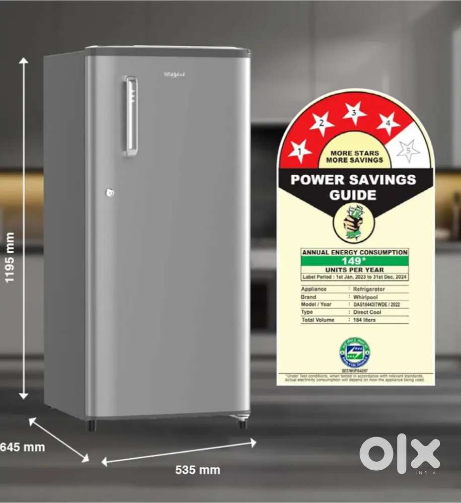 Whirlpool 184 L 4 Star Inverter Direct-Cool Single Door Refrigerator